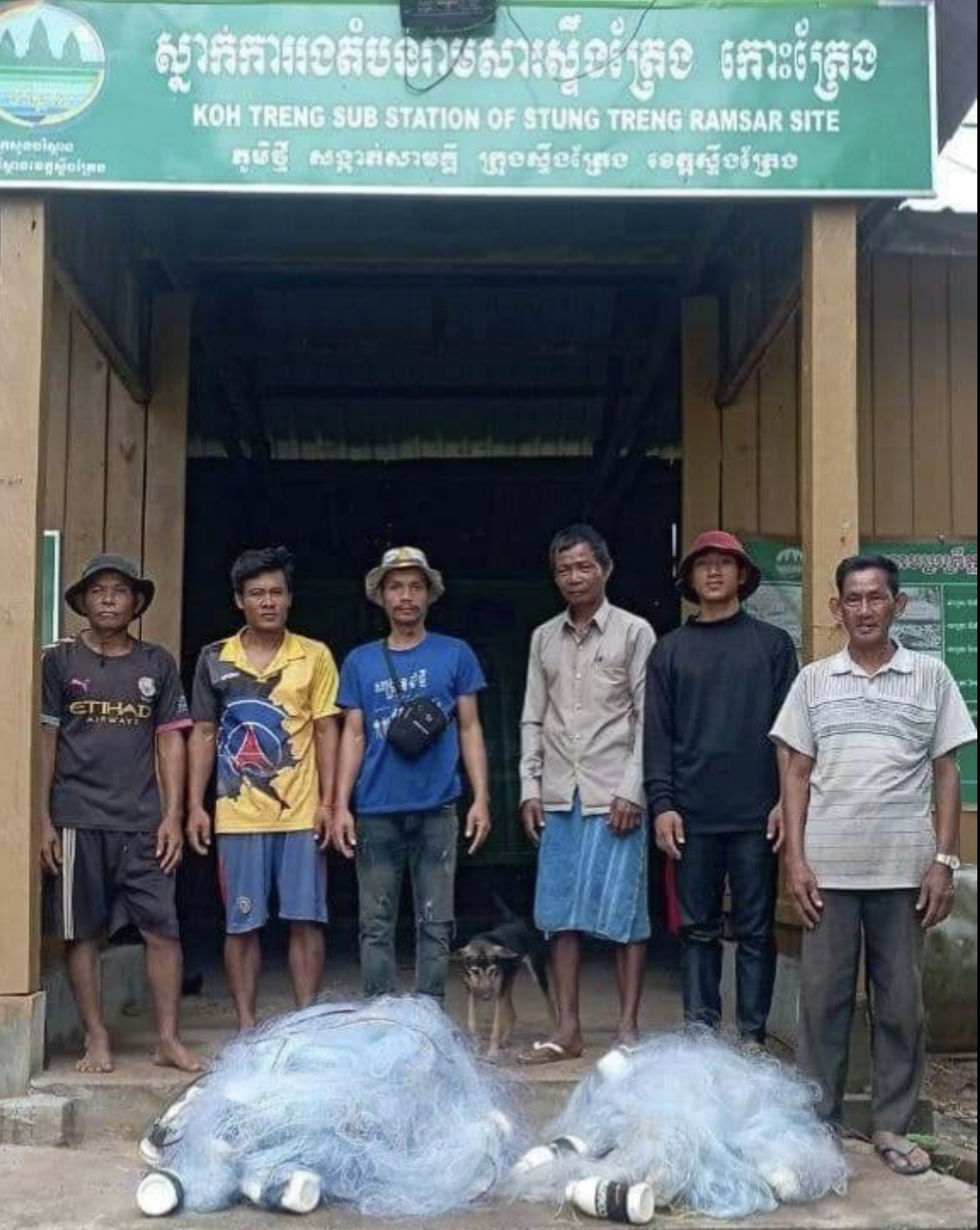 ក្រុមអភិរក្សត្រីមេពូជចុះល្បាត ឃាត់ខ្លួនអ្នកនេសាទ ១១នាក់ យកទៅអប់រំ និងដកហូតឧបករណ៍នេសាទខុសច្បាប់ជាច្រើន