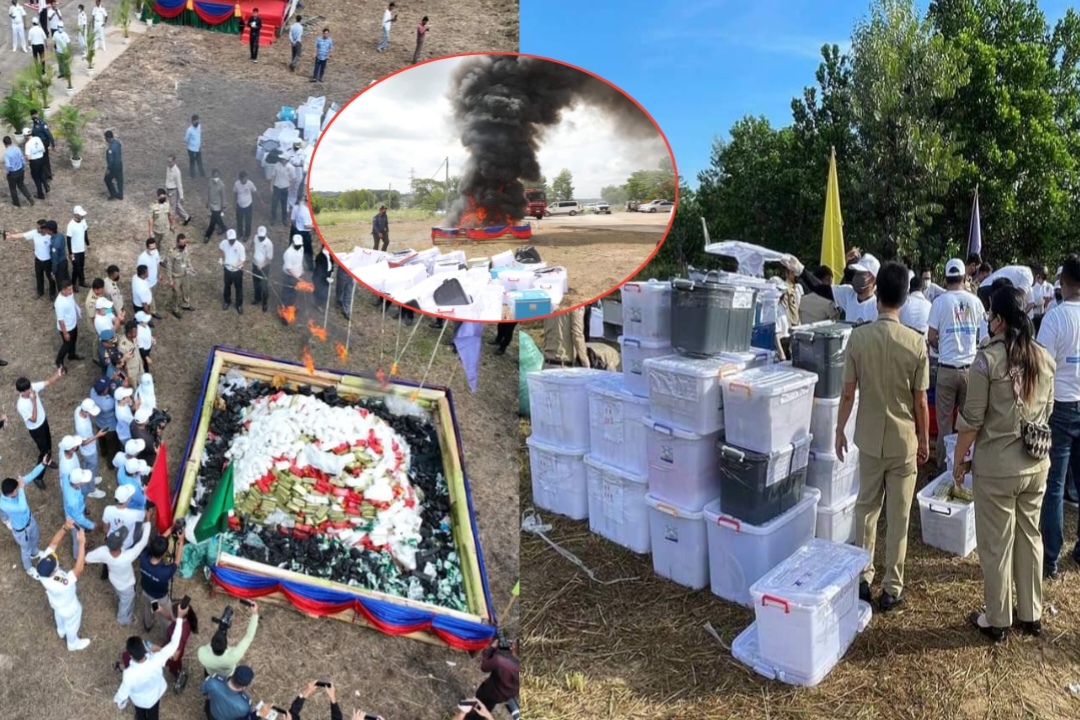 អាជ្ញាធរជាតិប្រយុទ្ធប្រឆាំងគ្រឿងញៀន ដុតបំផ្លាញគ្រឿងញៀន ក្នុងចំនួន ៣៩៤ សំណុំរឿង ០៣ខេត្ត មានកំពង់ស្ពឺ កំពង់សោម និងកំពត នូវគ្រឿងញៀនប្រមាណជិត ៣ពាន់គីឡូក្រាម