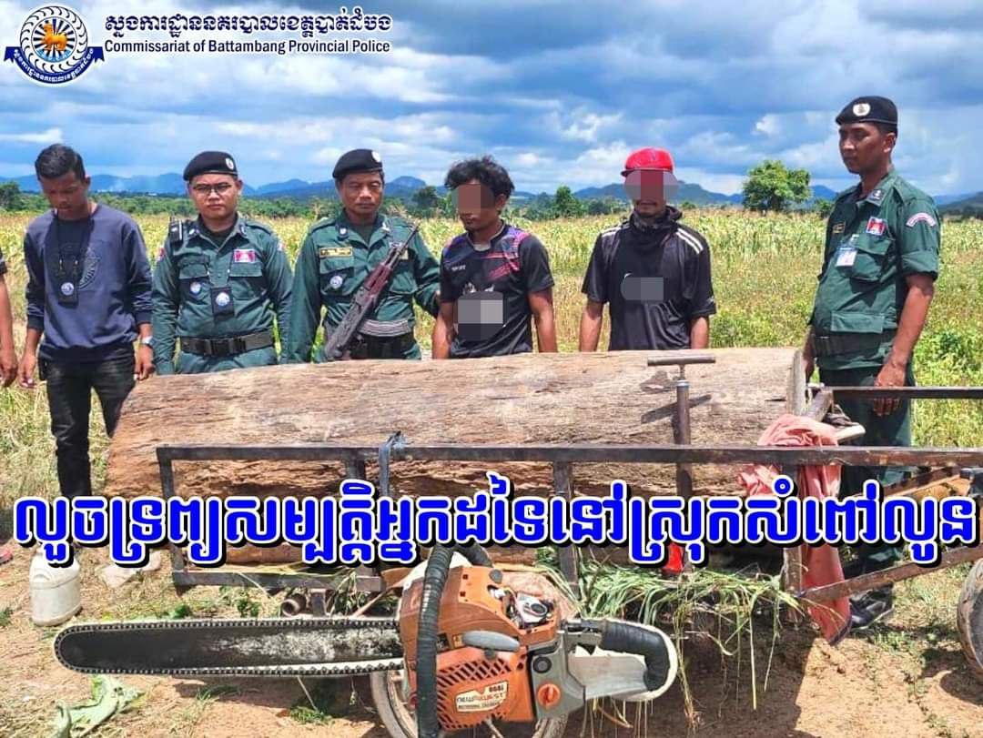 ប្លែកទៀតហើយ! មនុស្សមួយក្រុមយកម៉ាស៊ីនត្រង់តឺន័រចូលកាត់ឈើក្នុងចំការអ្នកដ៏ទៃ ប៉ូលិសតាមចាប់ខ្លួនផ្អើលអ្នកស្រុកសំពៅលូន