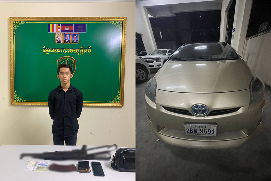 សមត្ថកិច្ចខណ្ឌដូនពេញដាក់គោលដៅឆែកអាវុធជាតិផ្ទុះបានឃាត់ខ្លួនបុរសម្នាក់ករណីរក្សាទុកកាំភ្លើងអាកាមួយដើមនៅក្នុងរថយន្ត
