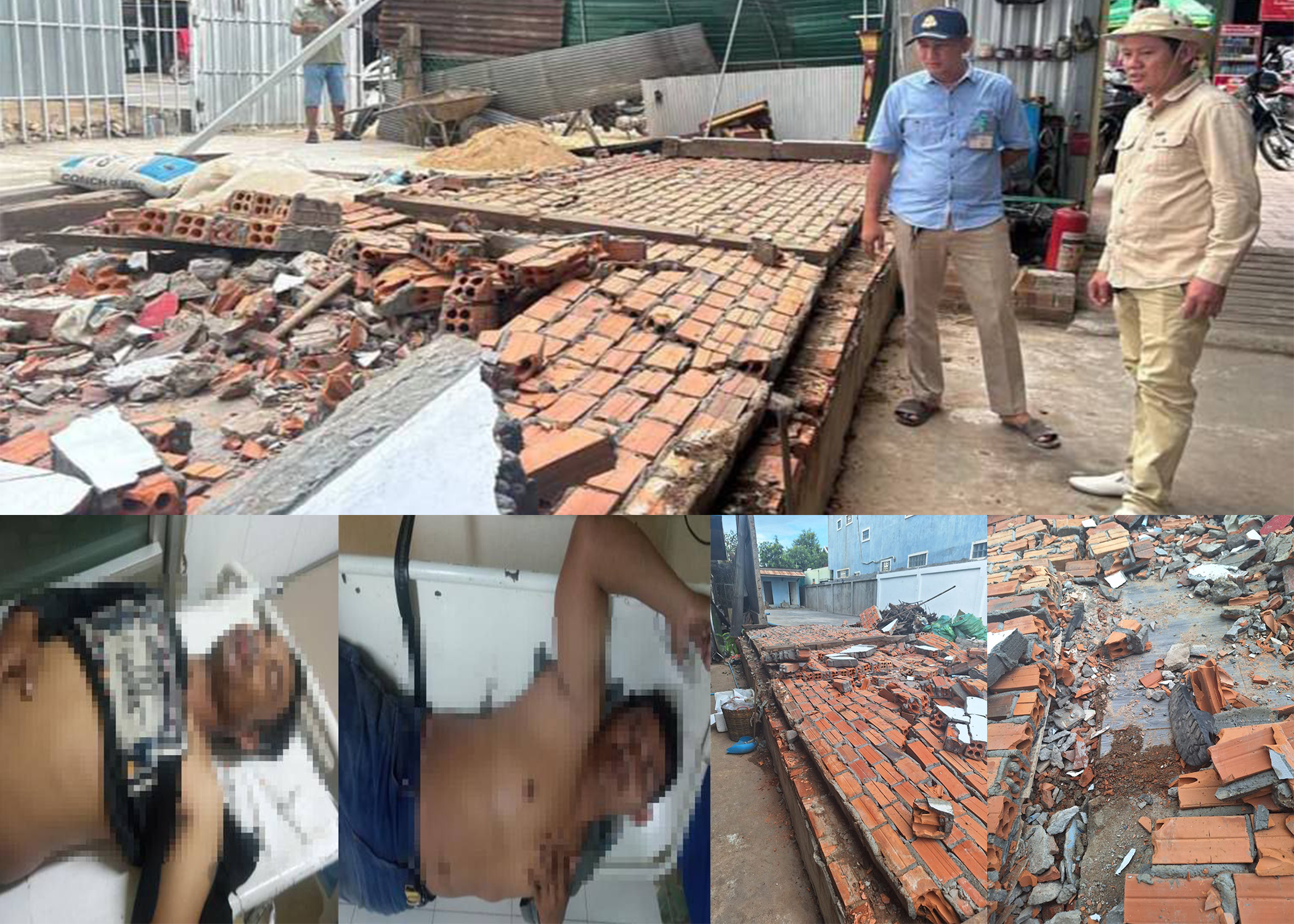 ជាងសំណង់ពីរនាក់រងរបួសធ្ងន់ ដោយជញ្ជាំងរលំសង្កត់ពីលើ ខណៈពេលកំពុងសាងសង់