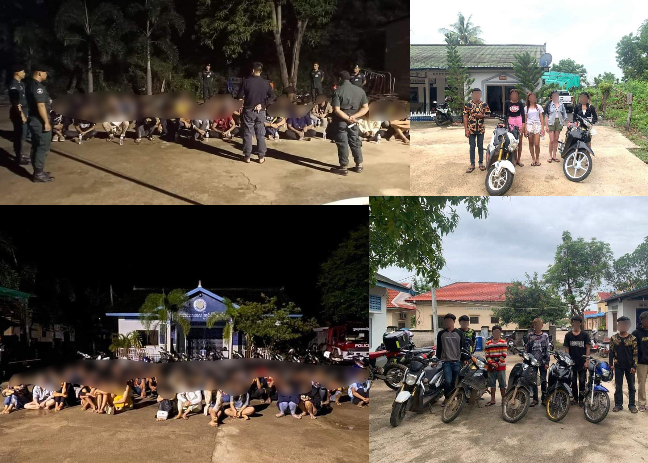 ស្នងការនគរបាលខេត្តបន្ទាយមានជ័យ បើកប្រតិបត្តិការទ្រង់ទ្រាយធំ បង្ក្រាបក្រុមក្មេងទំនើង ប្រុស ស្រី ចំនួន ៤២នាក់ បង្កភាពអសន្តិសុខ និងភាពអនាធិបតេយ្យ និងដកហូតម៉ូតូ ២៣គ្រឿង នៅក្រុងសិរីសោភ័ណ