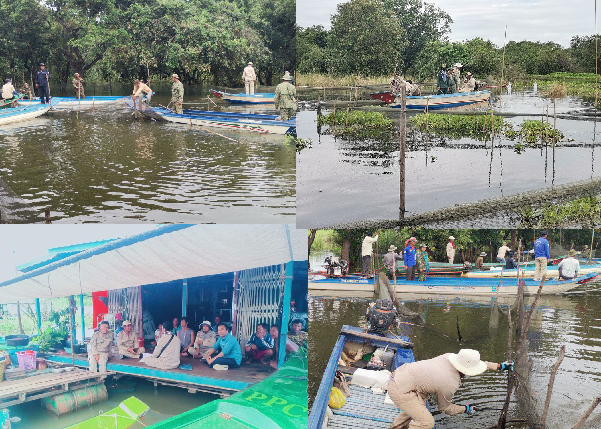 កម្លាំងចម្រុះឈរជើងនៅឃុំផាត់សណ្ដាយ នៅតែបន្តចុះទប់ស្កាត់ និងបង្ក្រាបបទល្មើសនេសាទបឹងទន្លេសាបដូចភ្លៀងរលឹម