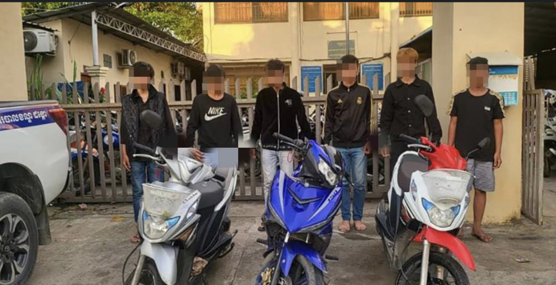 កម្លាំងនគរបាលខណ្ឌដង្កោ ឃាត់ខ្លួនក្រុមជនសង្ស័យចំនួន ៦នាក់បានហើយ ពាក់ព័ន្ធករណីប្លន់ម៉ូតូ