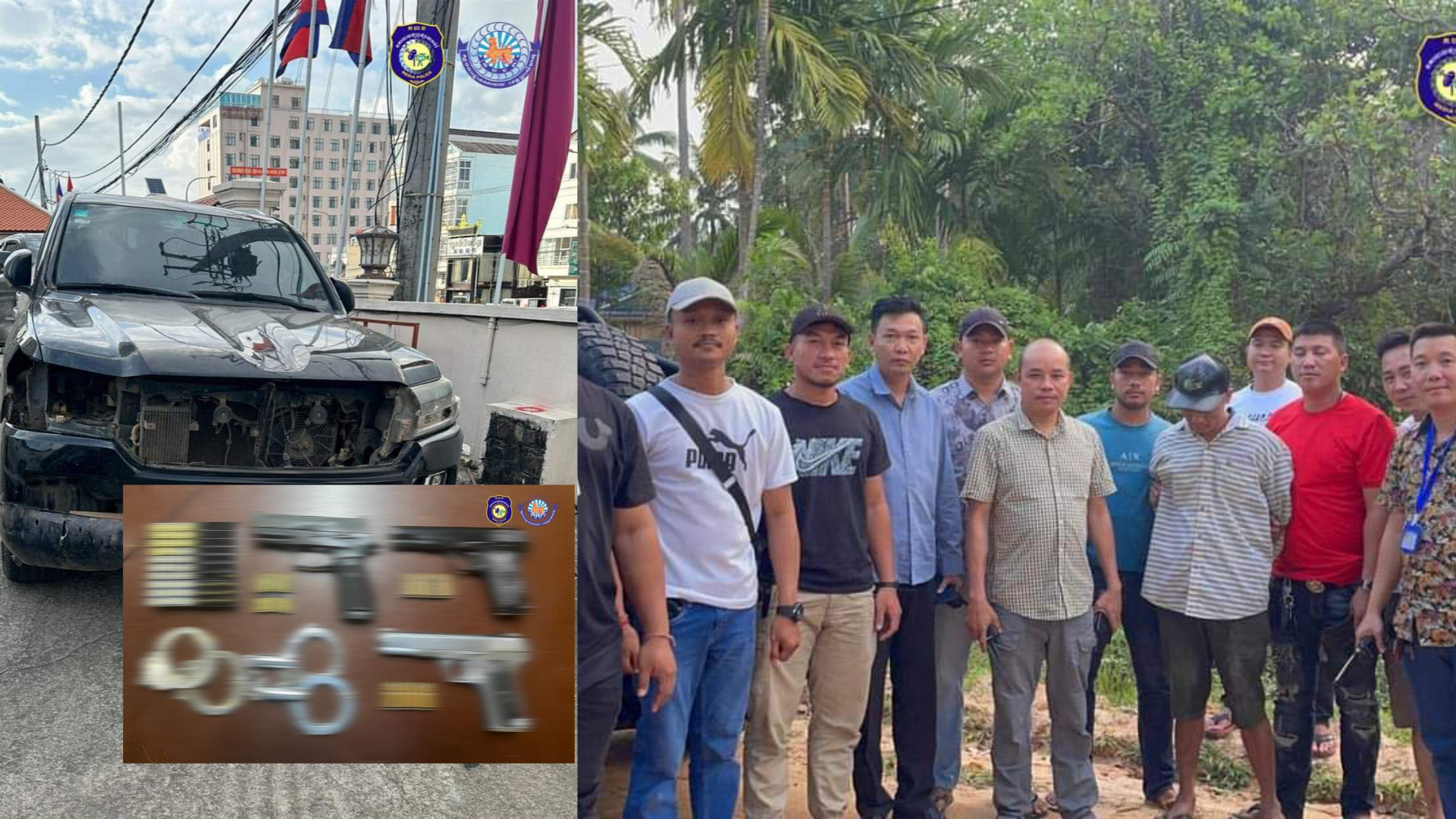 ស្នងការនគរបាលខេត្តព្រះសីហនុ បង្ហាញមុខសញ្ញាឧក្រិដ្ឋជនប្រដាប់អាវុធមួយក្រុម ចំនួន ០៧នាក់ ស្រី ពាក់់ព័ន្ធករណីចាប់បង្ខាំងមនុស្សដោយខុសច្បាប់!