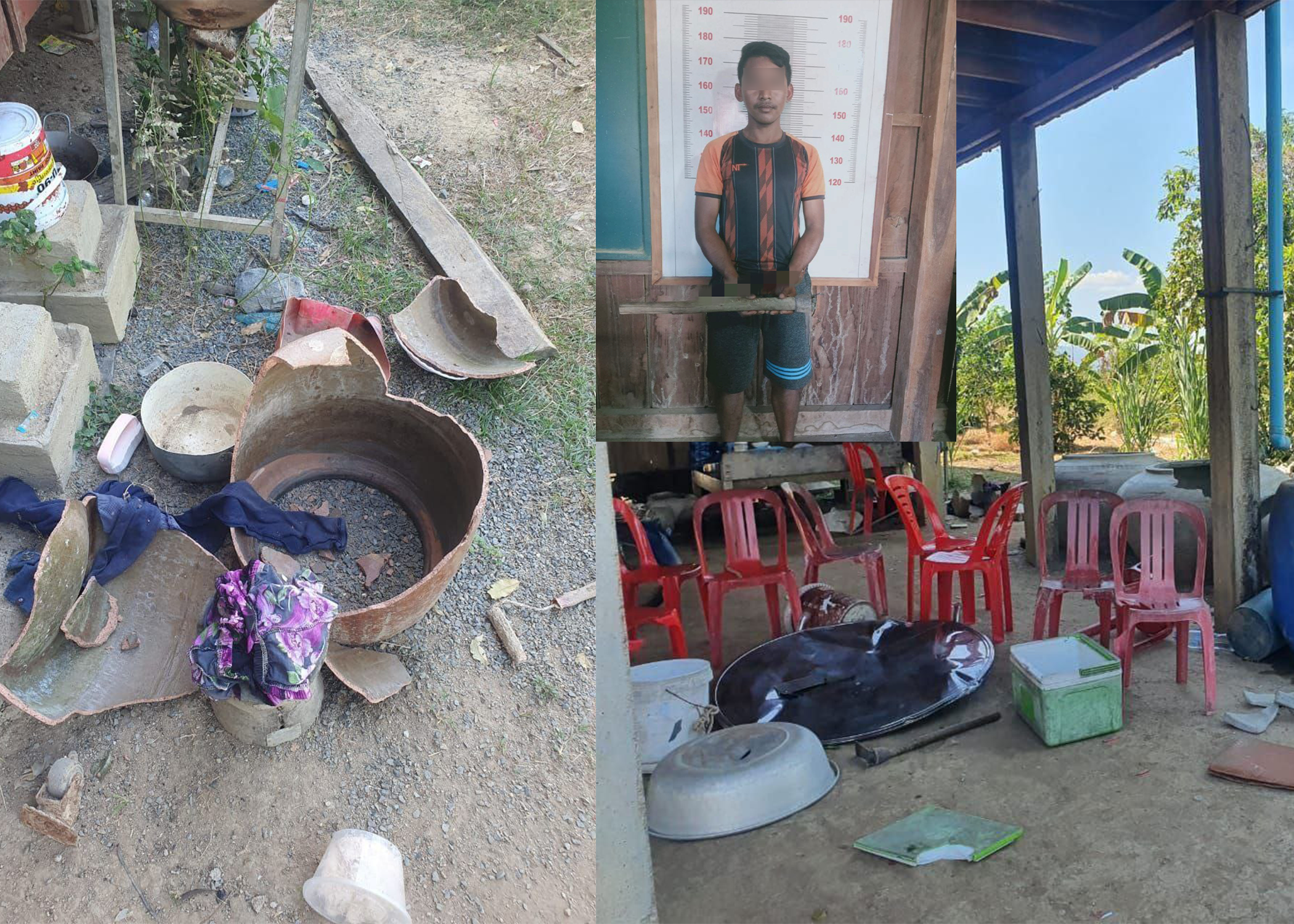 កូនប្រុសថ្លើមថ្លៃ! ខឹងសុំលុយម្តាយ១០០ដុល្លារមិនបាន ទាញចបវាយបំផ្លិចបំផ្លាញរបស់របរនិងគំរាមសម្លាប់ម្តាយ