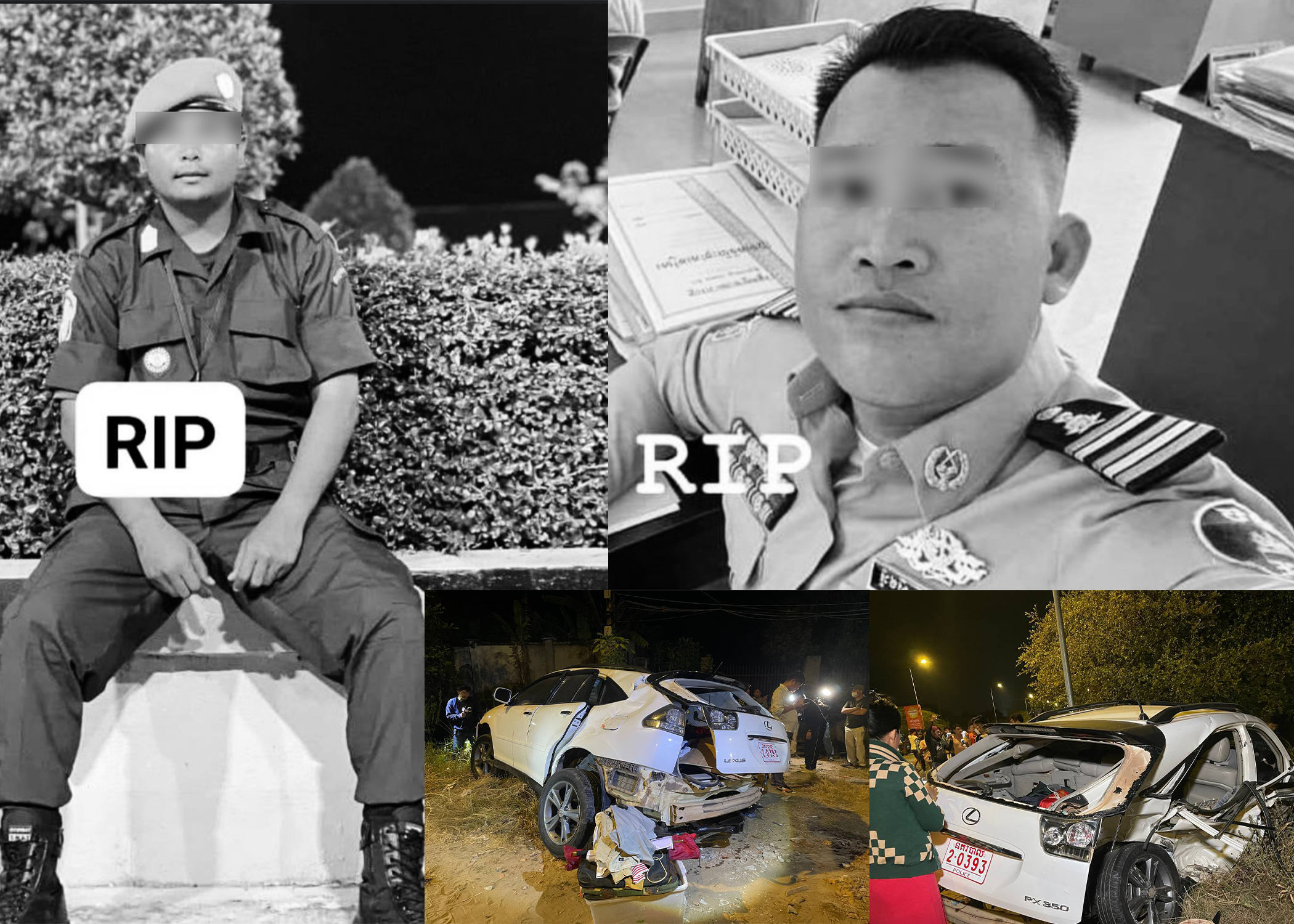 មន្ត្រីនគរបាល ០២រូប បានស្លាប់ក្នុងហេតុការណ៍គ្រោះថ្នាក់ចរចារដ៏រន្ធលើផ្លូវជាតុលេខ១ និងមនុស្សចំនួន ០៣នាកទៀតរបួសធ្ងន់