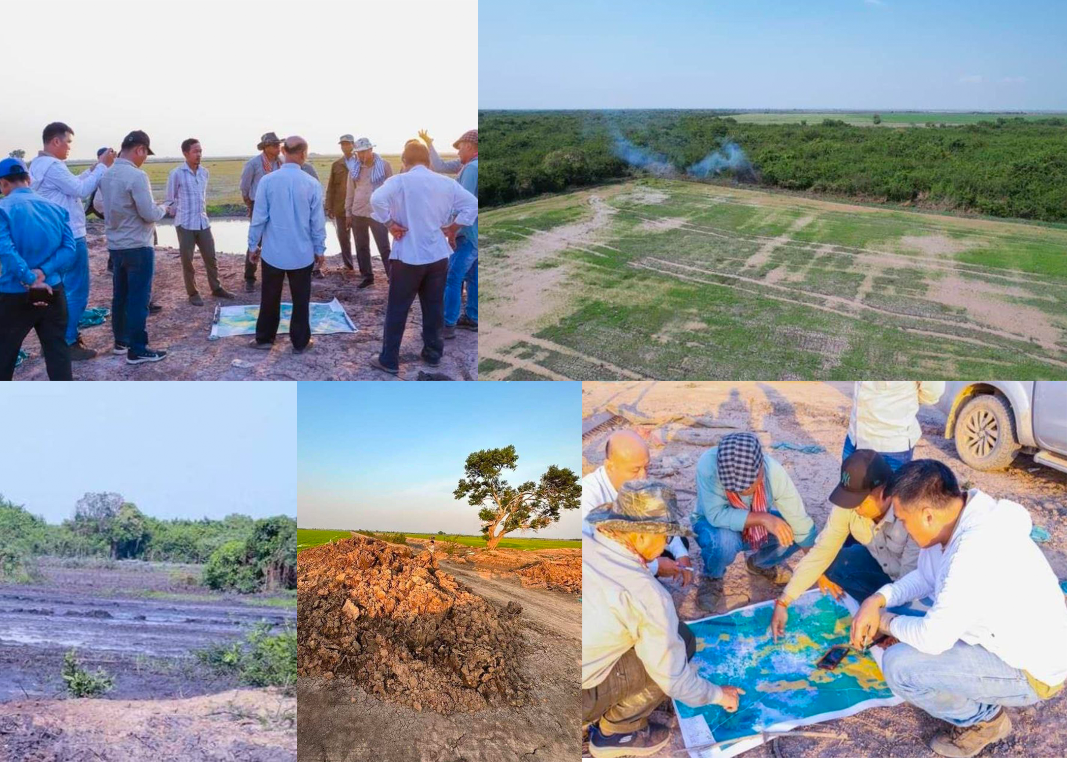 ក្រុមមន្រ្តីបច្ចេកទេសរបស់អាជ្ញាធរទន្លេសាប ចុះពិនិត្យទីតាំងឈូសឆាយទន្ទ្រានដីព្រៃលិចទឹកក្នុងតំបន់៣ នៃខេត្តកំពង់ធំ