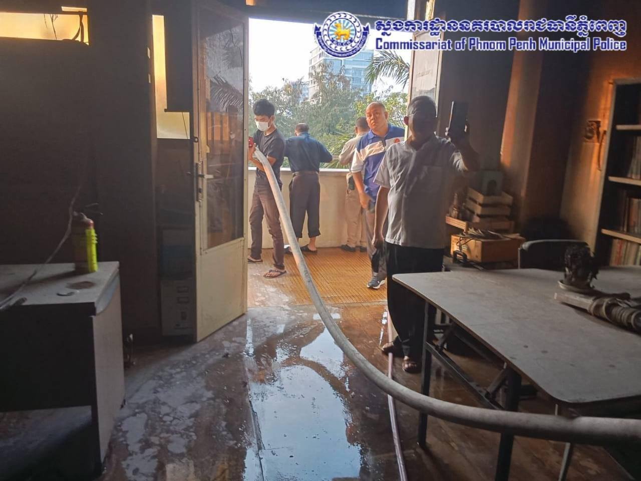 ឆេះបន្ទប់ដាក់សម្ភារក្នុងសកលវិទ្យាល័យភូមិន្ទភ្នំពេញ រងការខូចខាត