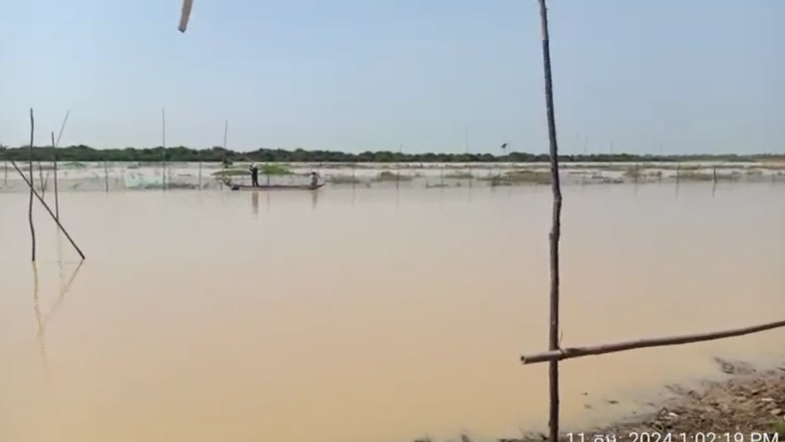 បទល្មើសនេសាទដាក់សម្រាស់ចាប់ត្រីមានទំហំរាប់ហិចតានៅតំបន់បឹងធំក្នុងភូមិកំពង់បាស្រូវ ស្រុកជល់គិរី មន្ត្រីជំនាញឆ្លើយថា «អត់ដឹងអីផង»