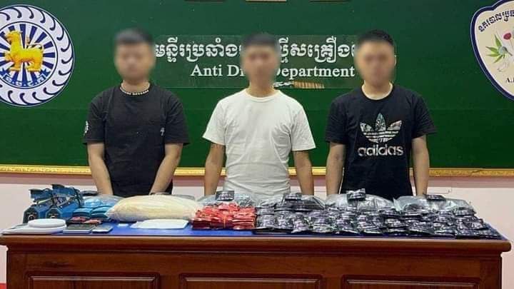 ចាប់ខ្លួនឧក្រឹដ្ឋជនគ្រឿងញៀនជនជាតិចិន ០៣នាក់ រឹបអូសបានថ្នាំគ្រវីជាង ១៦គីឡូក្រាម