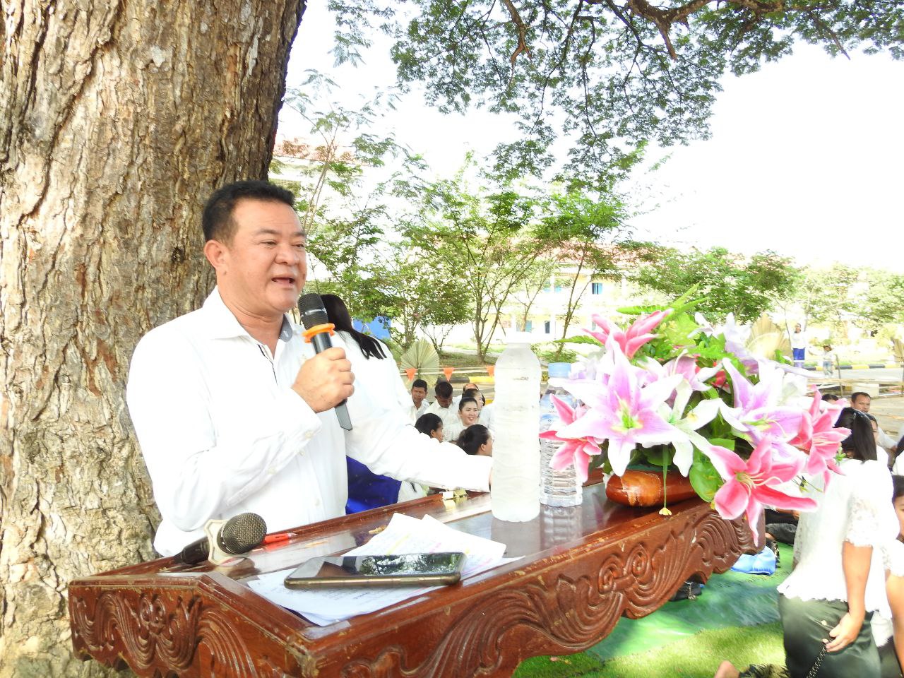 ពិធីបុណ្យវិទ្យាល័យហ៊ុនសែនក្រុងទេពនិម្មិតប៉ៃលិន រៀបចំធ្វើបុណ្យ ដើម្បីលើករាសី និងអបអរសាទរសម្រាប់ឆ្នាំថ្មី២០២៤