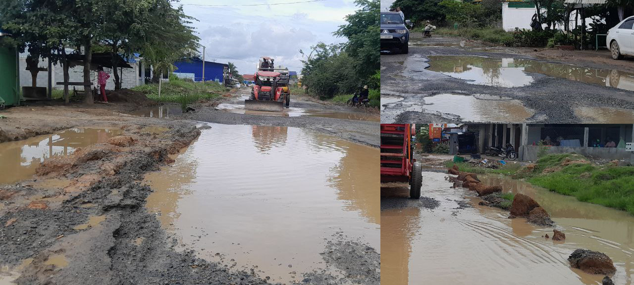 ផ្លូវលេខ ១៤០ តភ្ជាប់ពីផ្លូវលេខ ១៣០ ទៅផ្លូវជាតិលេខ ៤ ក្នុងស្រុកសំរោងទង បានរងការខូចខាតយ៉ាងធ្ងន់ធ្ងរ