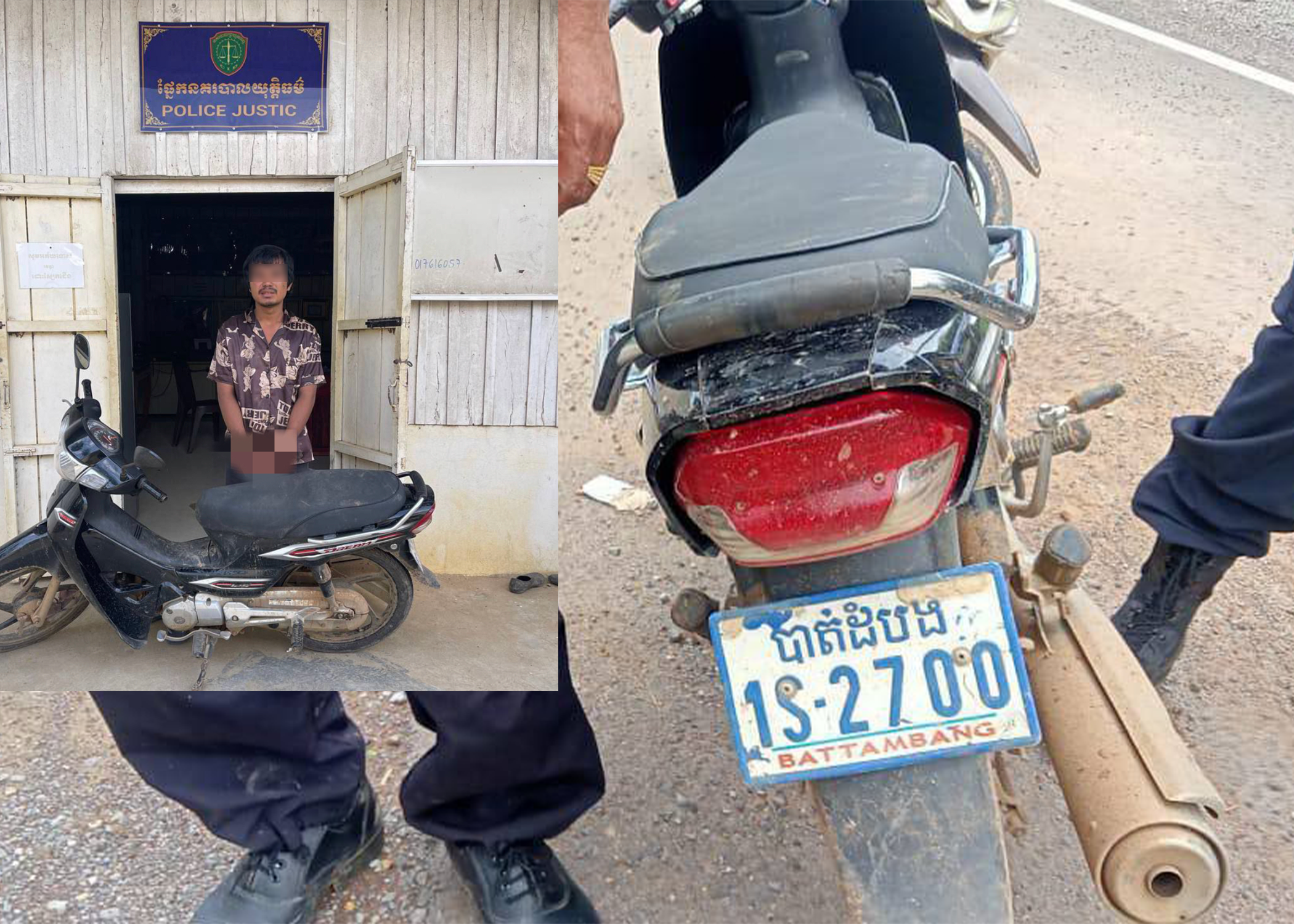 នគរបាលឃាត់ខ្លួនជនសង្ស័យម្នាក់ក្នុងករណីអំពេីលួចម៉ូតូ