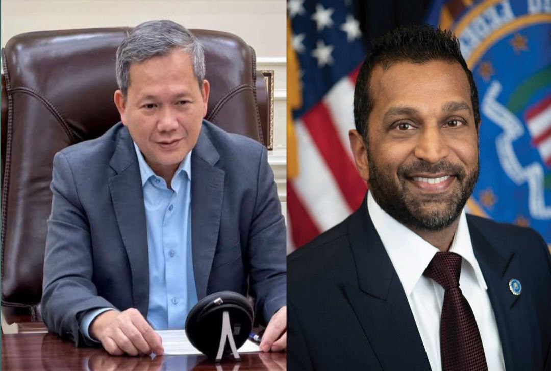 នាយករដ្ឋមន្ត្រីកម្ពុជា និងនាយក FBI ជួបគ្នាតាមទូរសព្ទ ​បានឯកភាពគ្នាបន្តកិច្ចសហប្រតិបត្តិការក្នុងការទប់ស្កាត់ និងប្រយុទ្ធប្រឆាំងឧក្រិដ្ឋកម្មឆ្លងដែន ដើម្បីរក្សាសន្តិសុខ និងសុវត្ថិភាពសម្រាប់ប្រជាជន និងប្រទេសទាំងពីរ