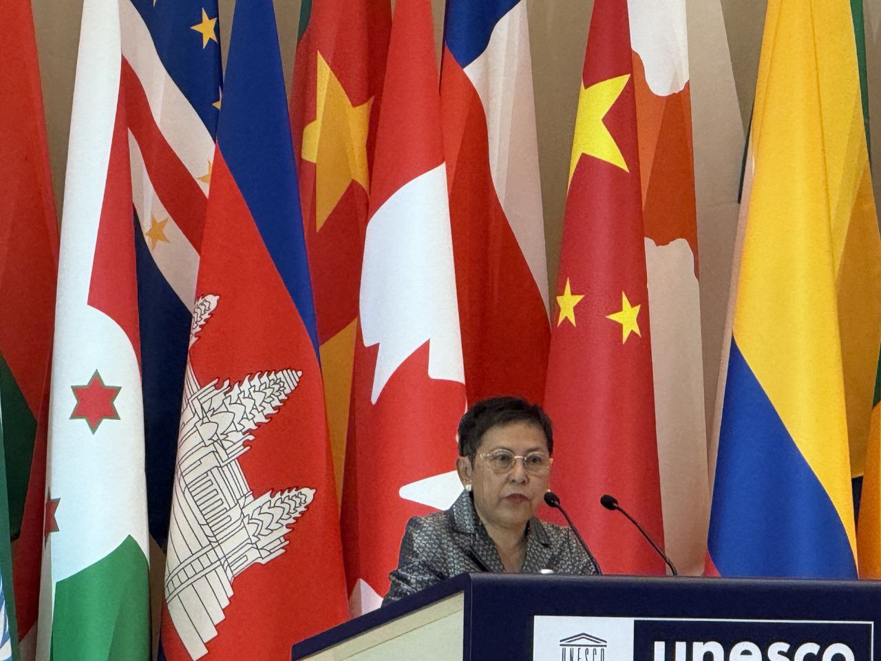 រដ្ឋមន្រ្តីក្រសួងវប្បធម៌ និងវិចិត្រសិល្បៈ អញ្ជើញថ្លែងសន្ទរកថាអំពីគោលនយោបាយរបស់រាជរដ្ឋាភិបាលកម្ពុជាក្នុងអង្គមហាសន្និបាតលើកទី៤៣ នៃអង្គការយូណេស្កូ