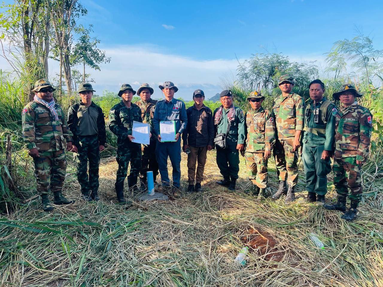 ក្រុមវាស់វែងចម្រុះកម្ពុជា-ថៃ សម្រេចបោះបង្គោលបណ្តោះអាសន្នបាន ៩៥% តាមខ្សែព្រំដែនចន្លោះលេខ ៥២-៥៩