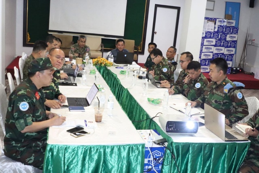 កម្ពុជា បង្ហាញអំពីវឌ្ឍនភាពការវាស់វែង និងបោះបង្គោលព្រំដែនបណ្តោះអាសន្នជាមួយថៃ ចន្លោះបង្គោលព្រំដែនលេខ ៥២-៥៩  ដល់ក្រុមអ្នកសង្កេតការណ៍អាស៊ាន (AOT)