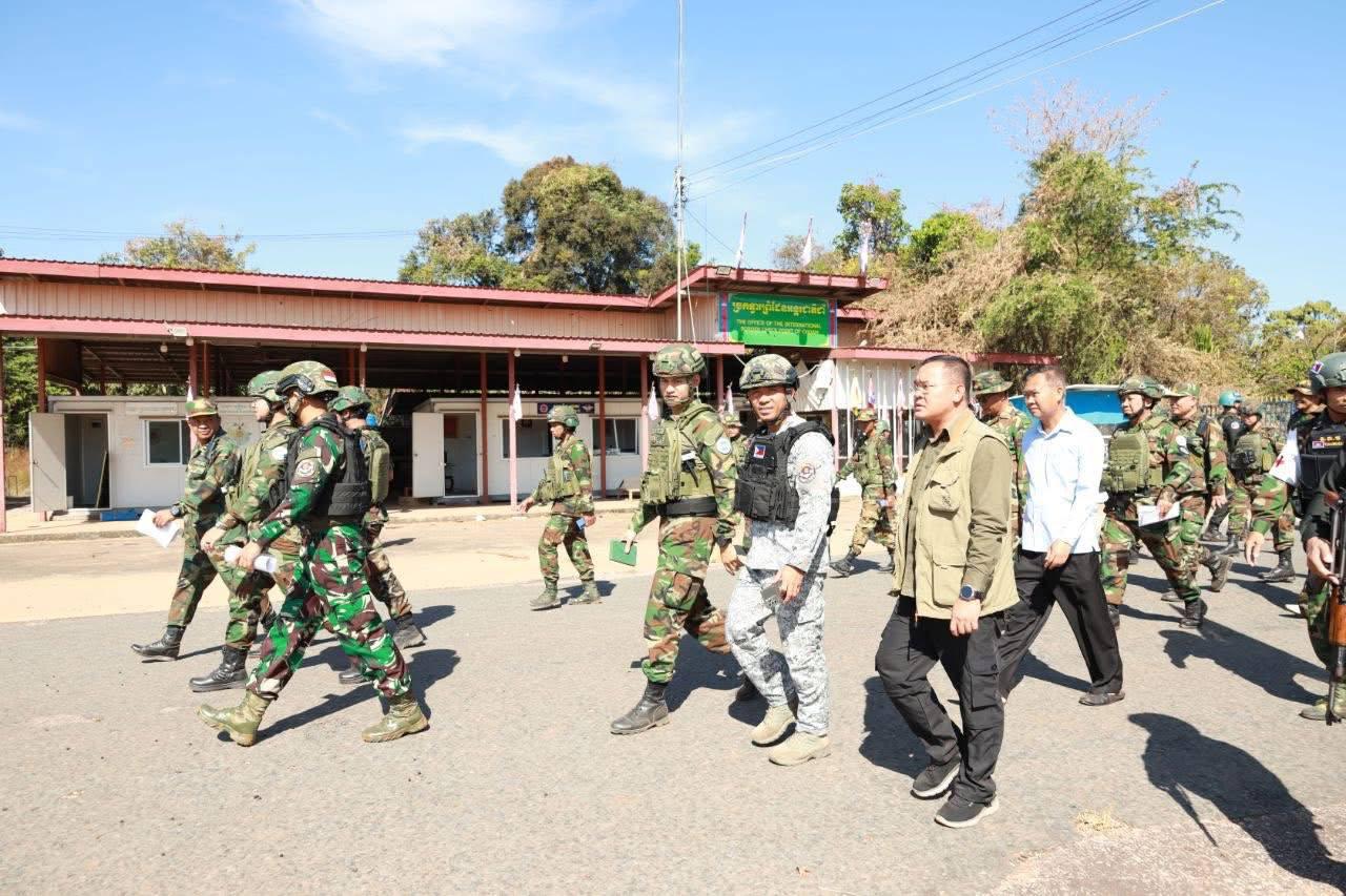 ថ្នាក់ដឹកនាំខេត្តឧត្តរមានជ័យ ចុះពិនិត្យទីតាំងរងផលប៉ះពាល់ជាមួយក្រុមអ្នកសង្កេតការណ៍អាស៊ាន AOT