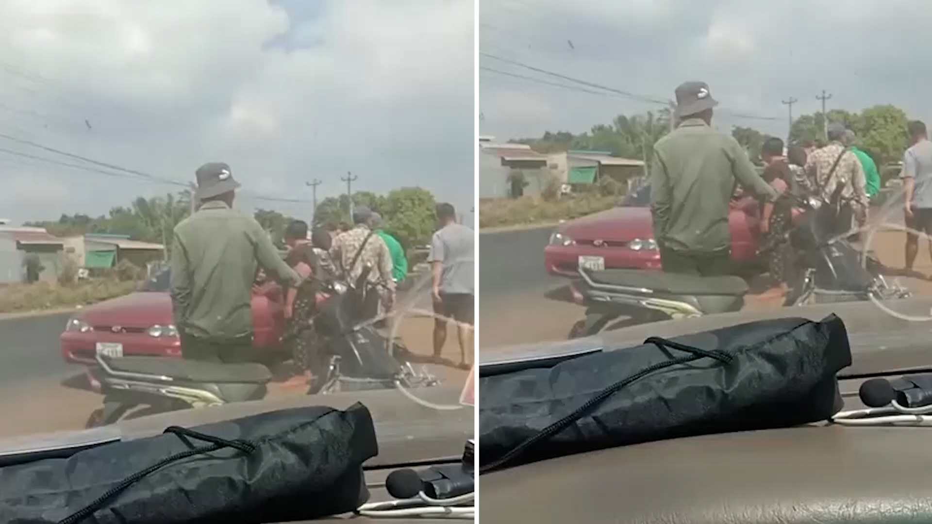 ផ្អើលក្រុមអ្នកញៀនល្បែងជល់មាន់ និងអាប៉ោង គ្រប់គ្រងដោយ «តាលឹម» នៅស្រុកមេមុត នាំគ្នាកាក់រថយន្តក្រុមអ្នកកាសែតបង្កជាជម្លោះយ៉ាងក្តៅគគុក!